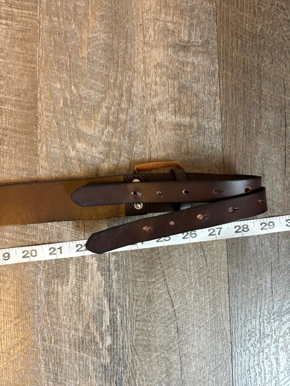 Banana Republic Brown Genuine Leather Belt with Double Strap Buckle size S